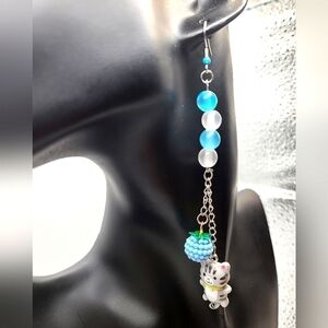 Hand Crafted Dangle Kitten Earrings